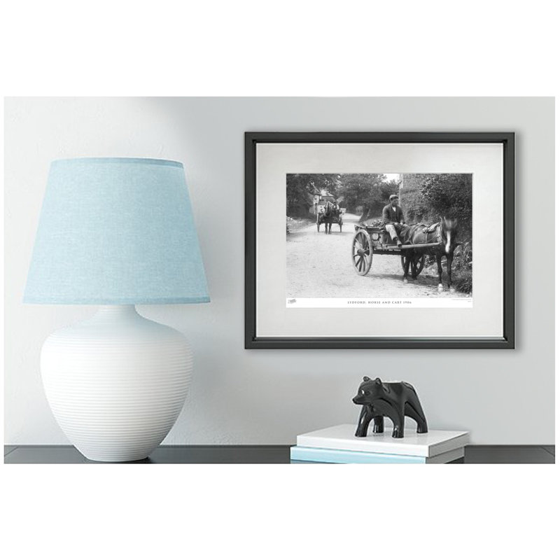 Lydford, Horse And Cart 1906 by Francis Frith - Single Picture Frame Print, 60cm H x 80cm W x 2.3cm D