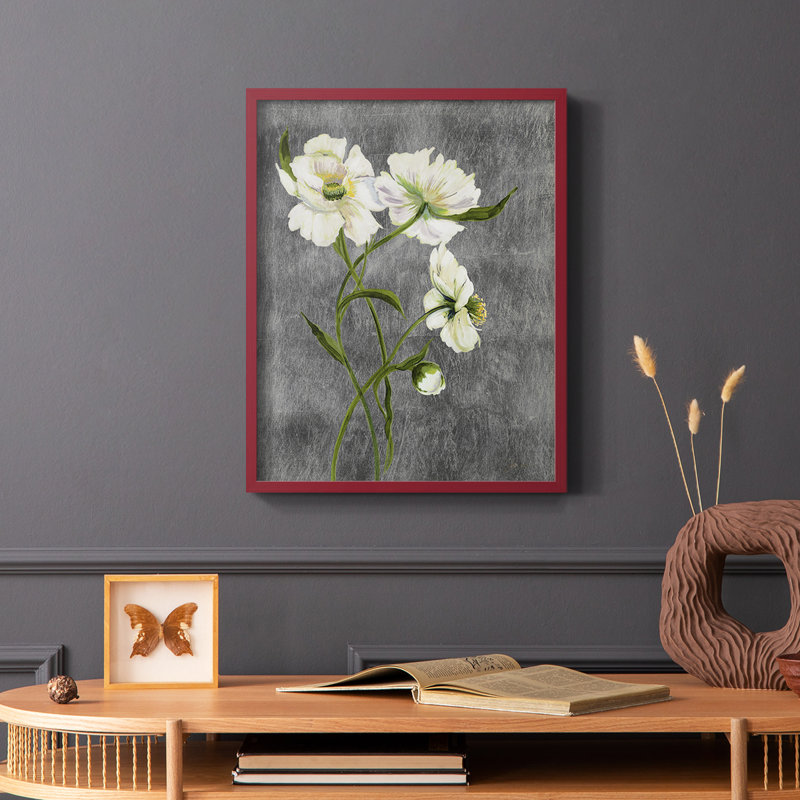 «Walking on Sunshine I», reproduction encadrée - bois massif, Cadre simple rouge, H 10 po x l 8 po
