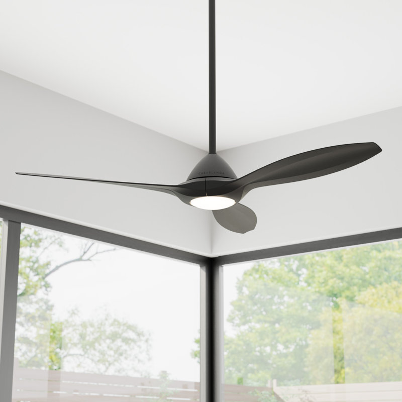 Surea 52'' Ceiling Fan with LED Lights, Matte Black