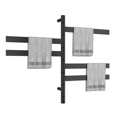 Rotatable Towel Warmer Electric Heated Towel Rack Stainless Steel Heated Towel Rail