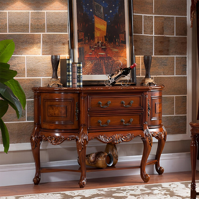 Rural Classical Multifunctional Console Table, 38.58" H x 55.12" W × 19.69" D