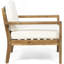Fauteuils club d'extérieur en bois d'acacia avec coussins