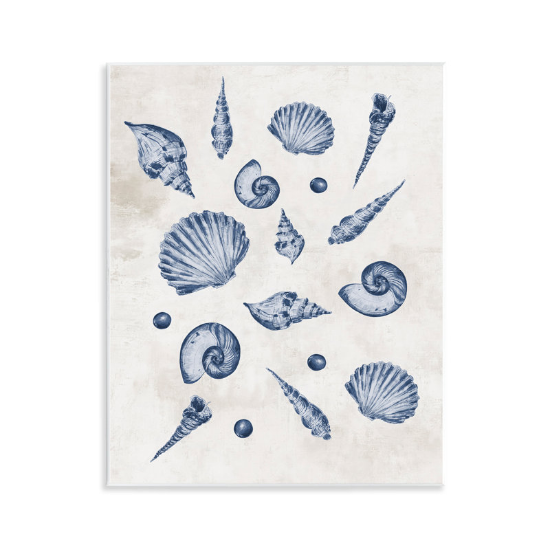 Varied Seashells Pattern Wall Plaque, design by Jacob Q