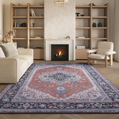 Tapis bleu marine Isai