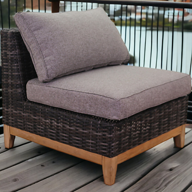 Chaise de terrasse avec coussins Terdell