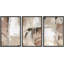 «Pastel Watercolor Paint Strokes Abstract Neutral Art Decor», reproduction d'art sur toile encadrée 3 pièces-73227875-73227874