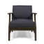 Fauteuil club gris foncé - Bois pour un espace extérieur élégant avec une structure moderne