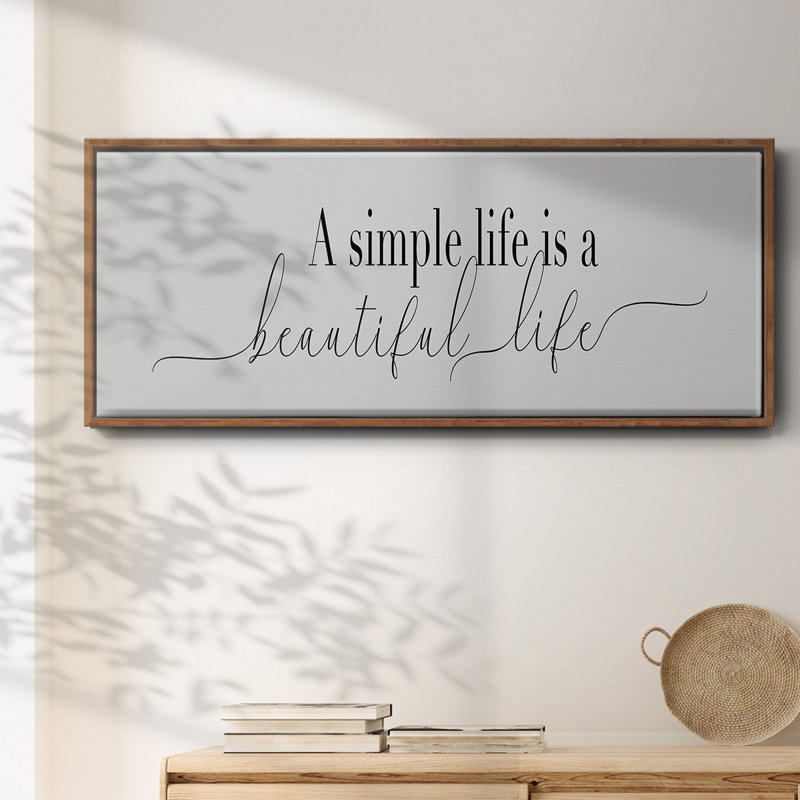 Simple Simple Life - toile encadrée, H 24 po x l 60 po