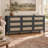 57.8" W 9-Drawer Dresser for Bedroom, Rattan Storage Dresser -Black-191488231-185826604