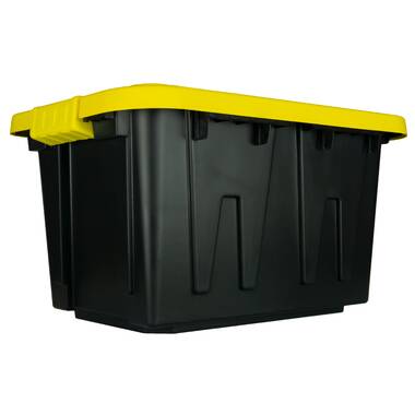 GreenMade 27 Gallon Black Professional Storage Tote with Handles