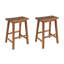 Durable et confortable, les tabourets de cuisine en bois à hauteur de comptoir 2 pièces Farmhouse Rustic