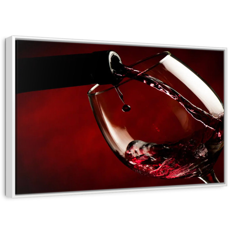 Verre à vin, Cadre flottant blanc, 43 po x 29 po