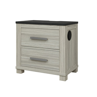 Table de chevet brune