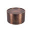 Table basse ronde avec finition cuivre et design en fer martelé-1120040372