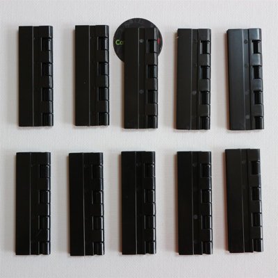 Black Acrylic Hinges Black Plastic 75mm