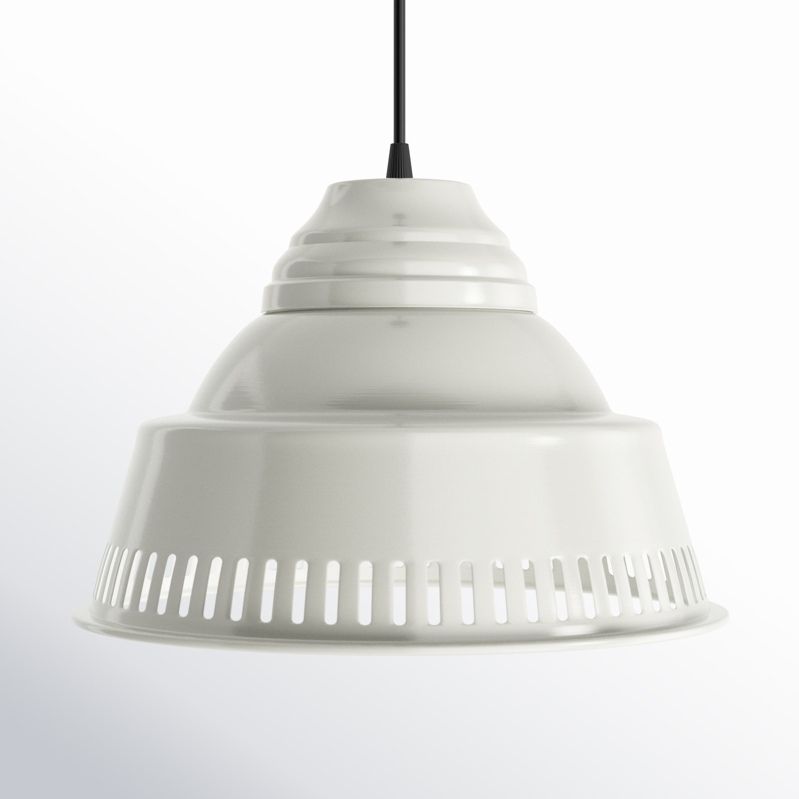 Desra Single Light Metal Dimmable Pendant, White