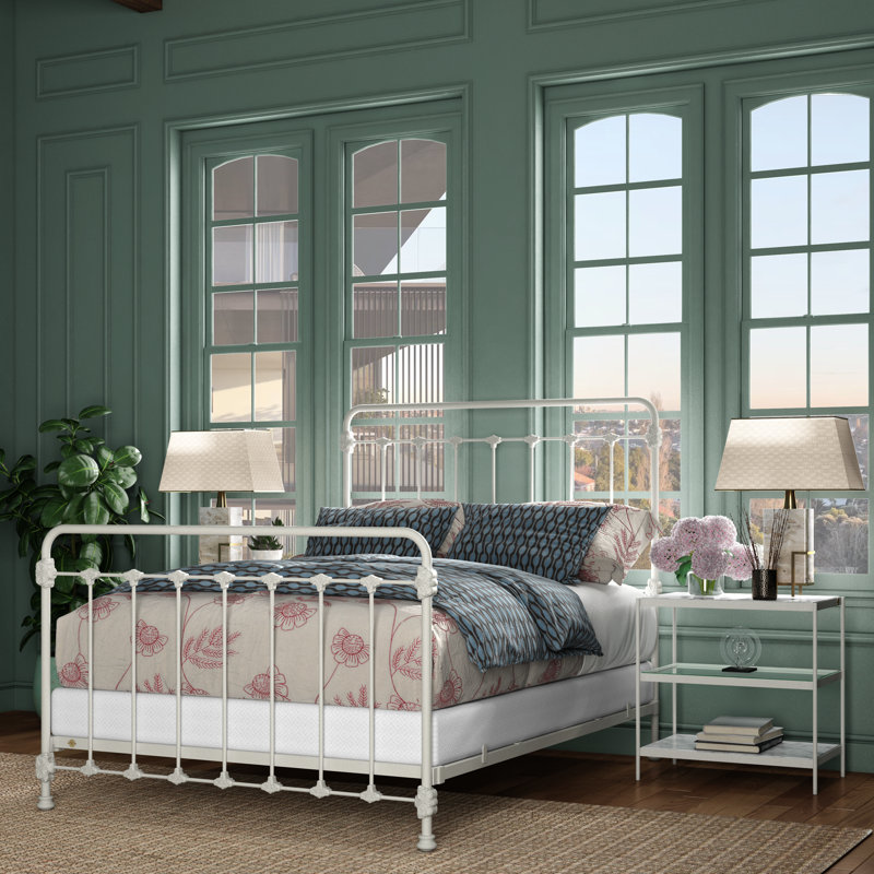 160 Picket Fence Bed | Complete Standard, Matte White, Queen