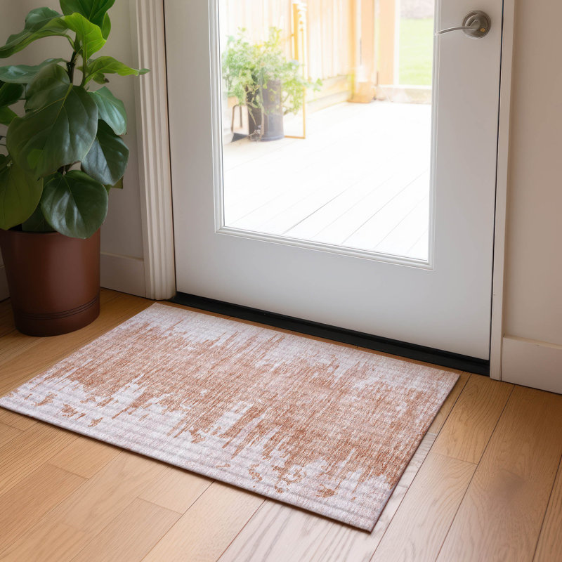  Rectangle Emblyn Indoor/Outdoor Area Rug with Non-Slip Backing, Rectangle 1'8" x 2'6"