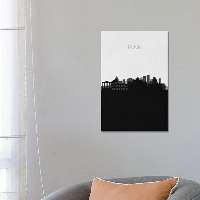 Rome, Italy City Skyline by Ayse Deniz Akerman - Wrapped Canvas Print