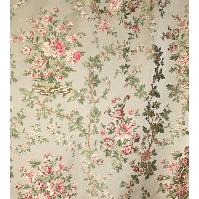 Tissu en soie La Belle Jardinière, Rose crème