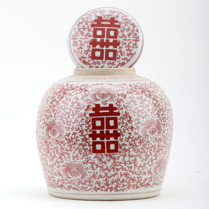 Handmade Porcelain China Ginger Jar