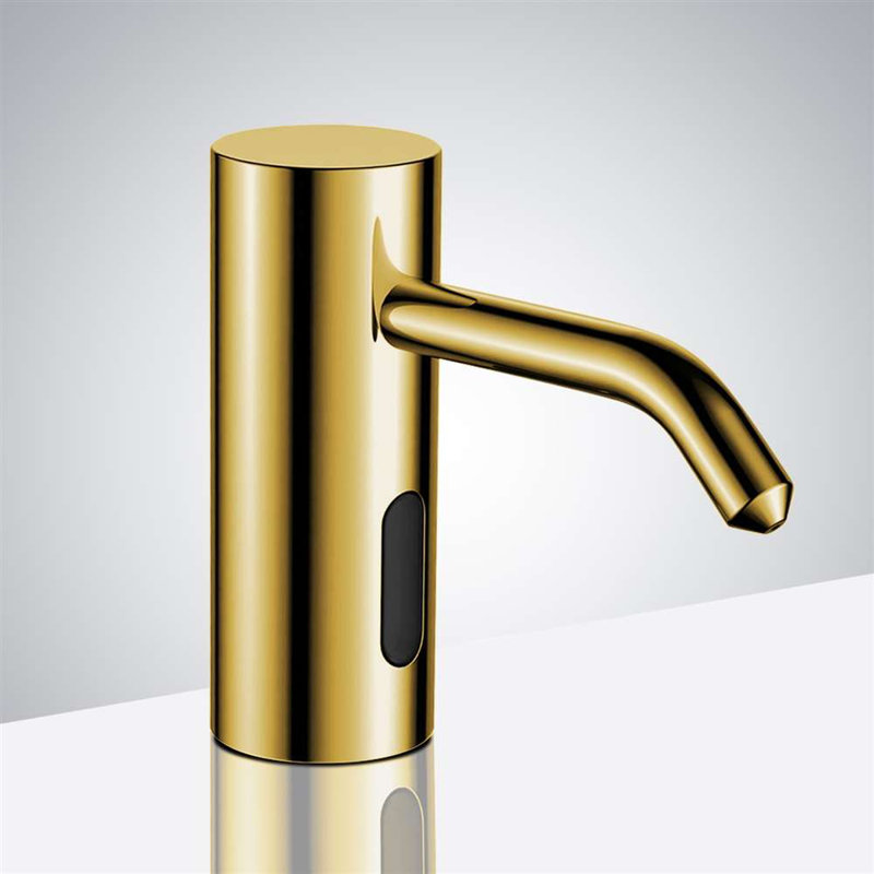 Fontana Commercial Brushed Gold Touchless Automatic Sensor Faucet & Soap Dispenser Combo