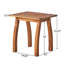 Table de jardin en bois, conception à lattes, H 19,42 po x l 15 po x P 19 po, pour l'extérieur