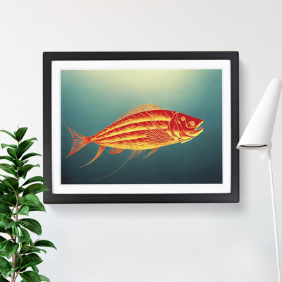 Tranquil Fish Abstract - Framed Print