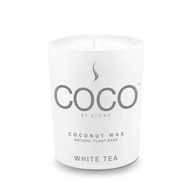 White Tea Natural Coconut Apricot Wax Candle