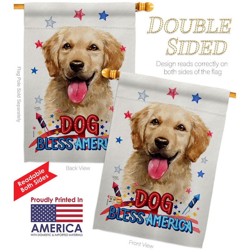 Double Sided 40 in. H x 28 in. W Polyester Animal House Flag