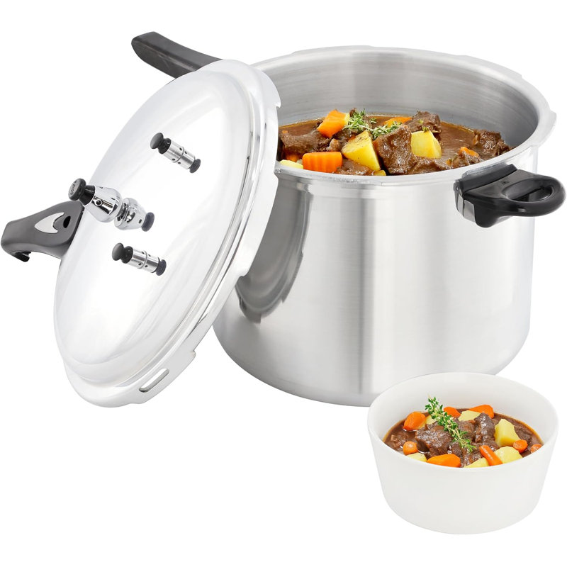 Induction Stovetop Pressure Cooker With Steamer Rack, 11.5qt Capacity, 5 cups