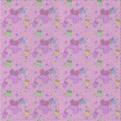 Tapis mauve/vert à motifs