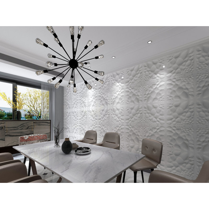 Panneaux muraux blancs 19,7 po x 19,7 po Falkirk Ross (paquet de 1)