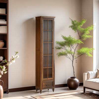American retro style solid wood bookcase