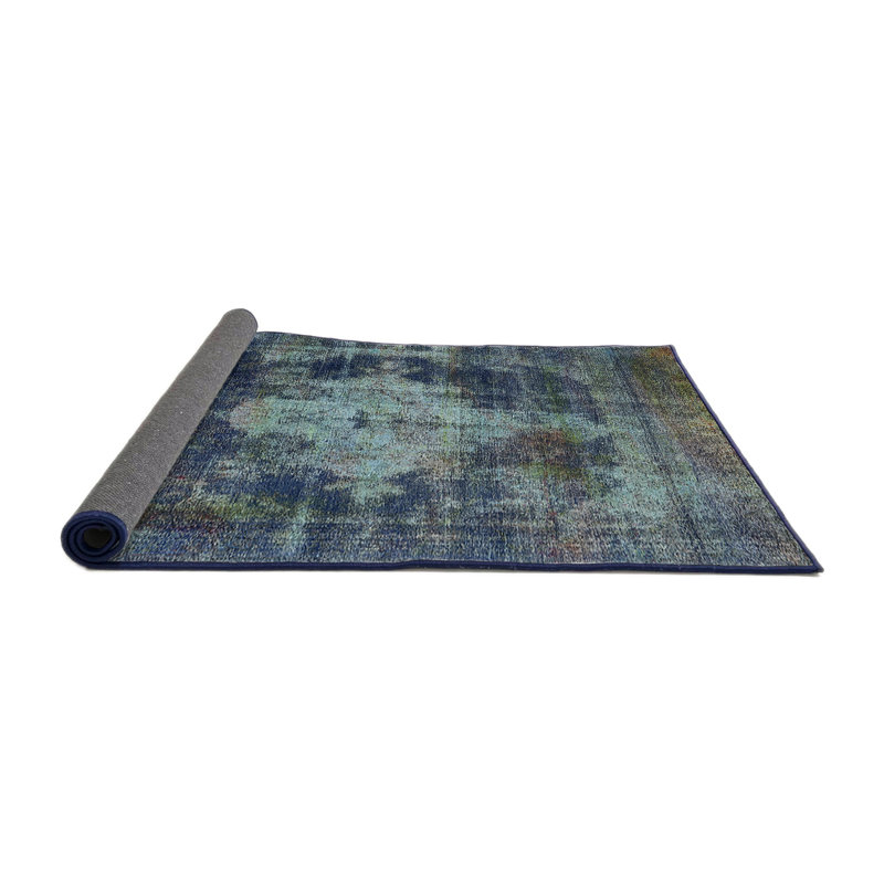Tapis bleu/gris, Rond 6 pi