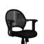 Chaise de bureau Lene, accoudoirs et siège réglables, filet noir respirant