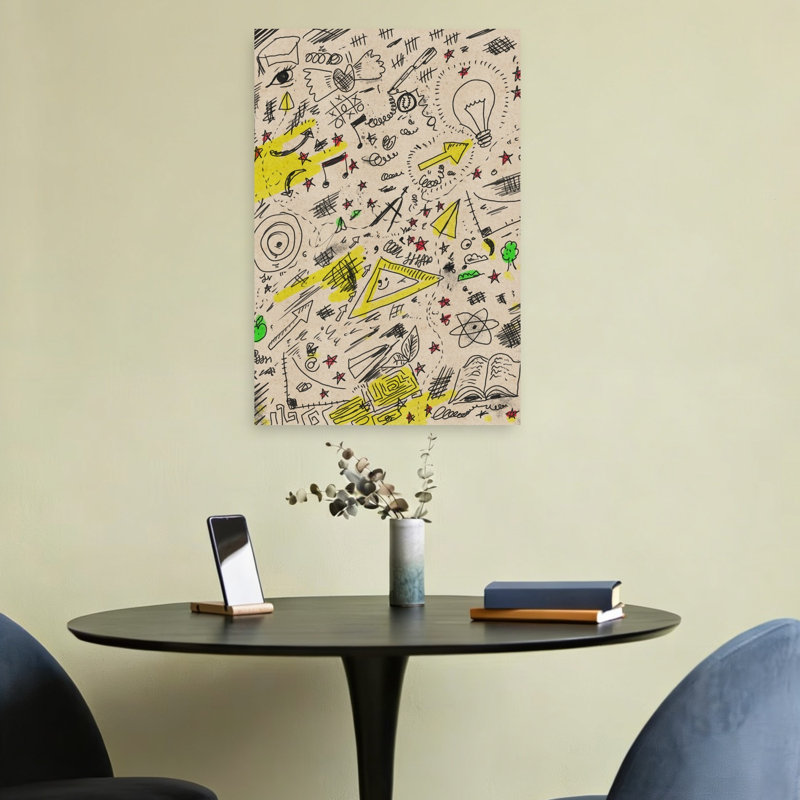 Impression créative «Doodles» ludique, H 24 po x l 16 po