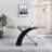 Stylish Dining Room Table with Luxury Glass Top-1348651775