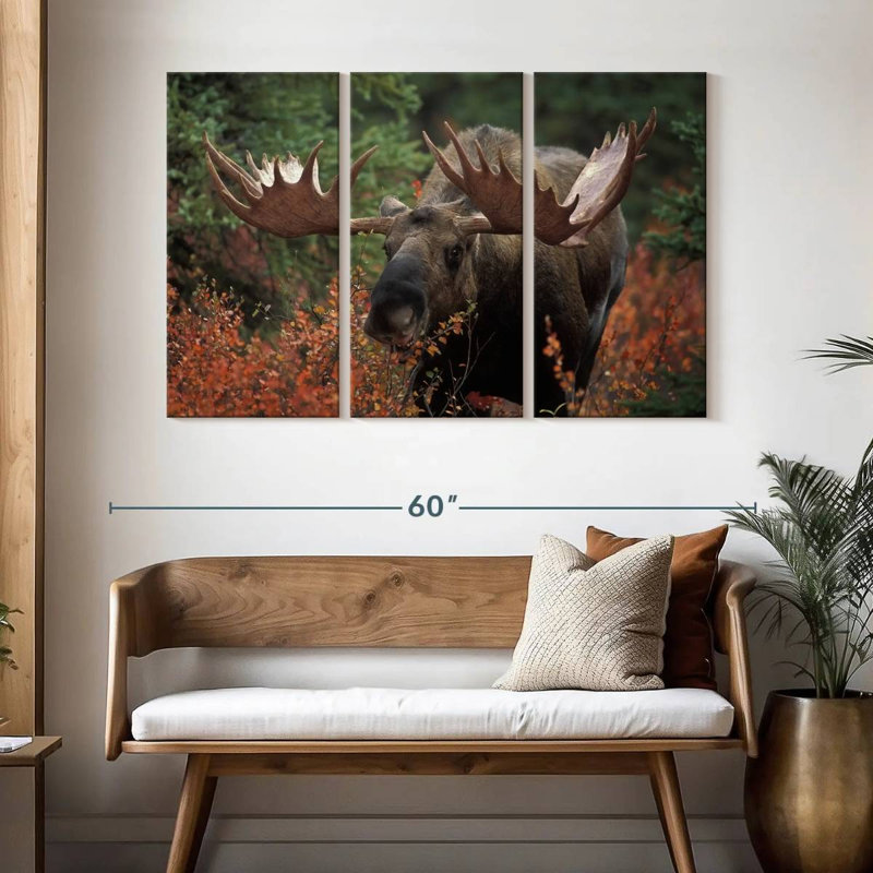 Moose Forest Meal, 32" H x 50" W