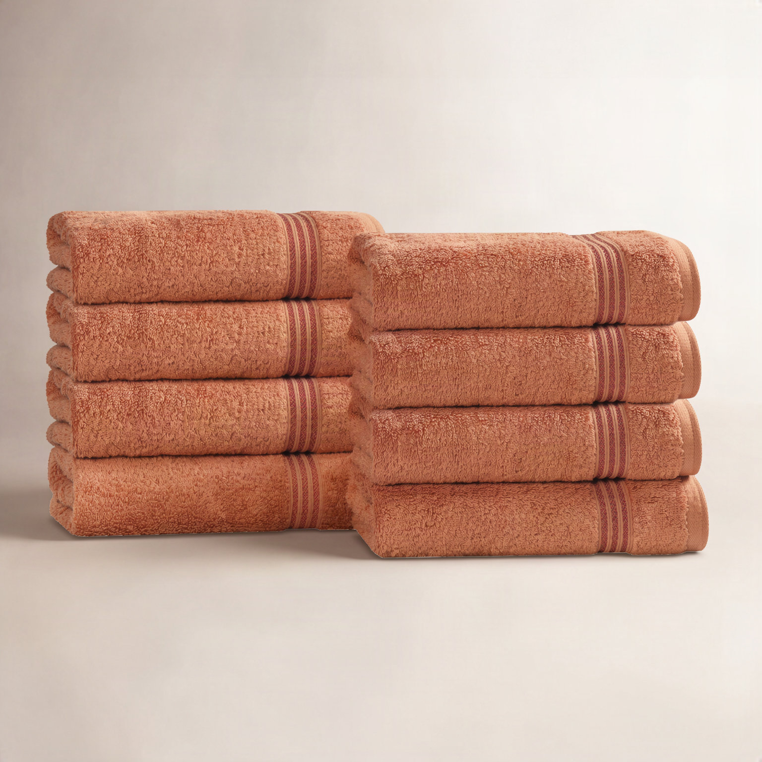 Oleg Egyptian Cotton Hand Towel Set, Copper