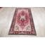 Tapis rouge traditionnel en laine à motif géométrique 3x5