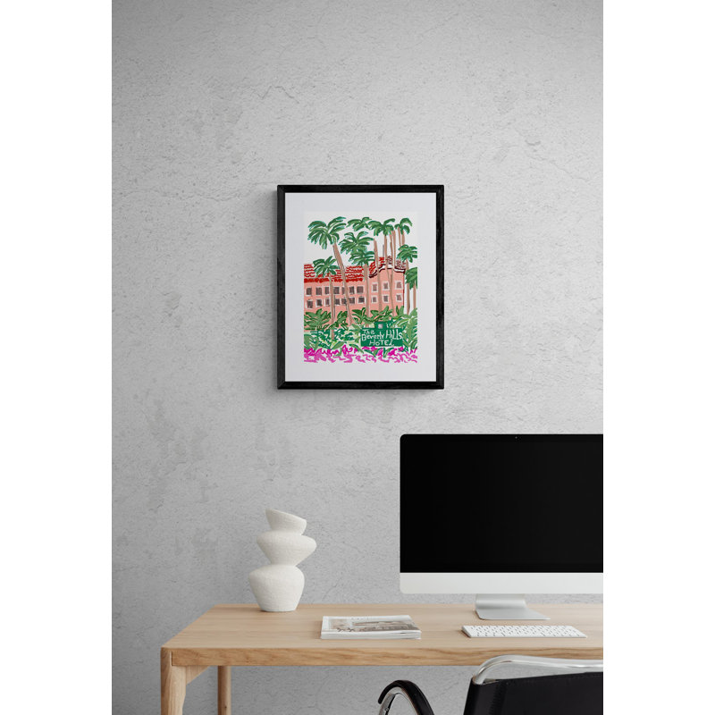 Beverly Hills Hotel Print by Deborah Blum, 31.25" H x 25.25" W