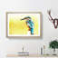 Blue Kingfisher Painting - Single Picture Frame Print on MDF-56633874-56633880