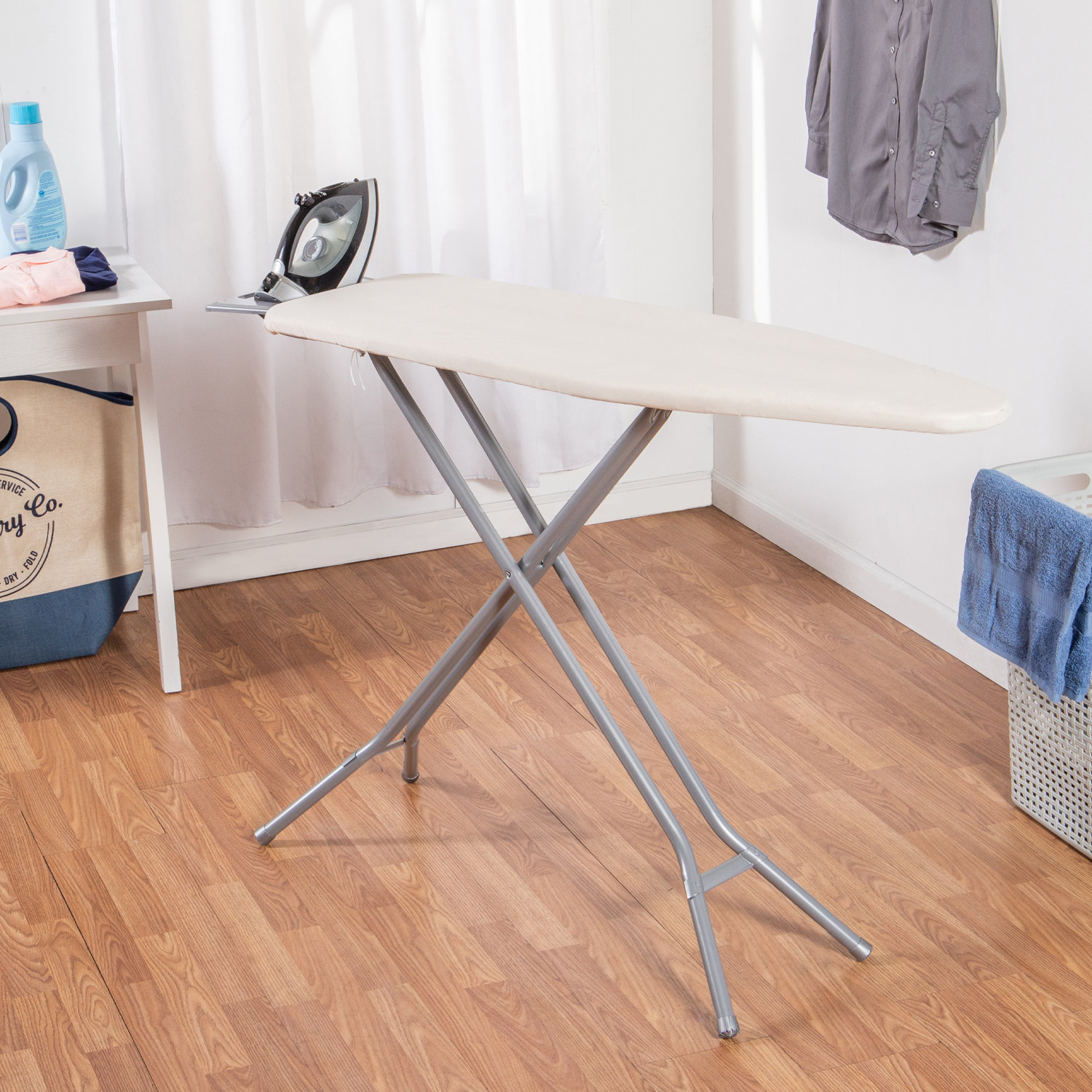 Mainstays 4-Leg Ironing Board with Pad and Cover 