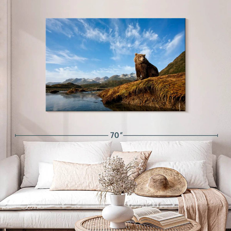 Brampt Brown Bear In Katmai National Park, 32" H x 48" W
