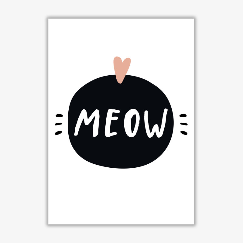 Meow - Painting, No Frame, 30 cm H x 21 cm W x 1 cm D