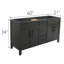 Design House Dawson l 60 po x P 21 po x H 34 po. Meuble-lavabo entièrement assemblé en fer Sherwin-Williams® avec quincaillerie noir mat (228453-IO-FA)-126080758-126283084