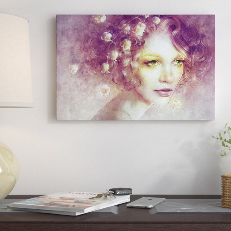 " May " by Anna Dittmann, 18" H x 26" W x 1.5" D, Black Framed Canvas, No Mat