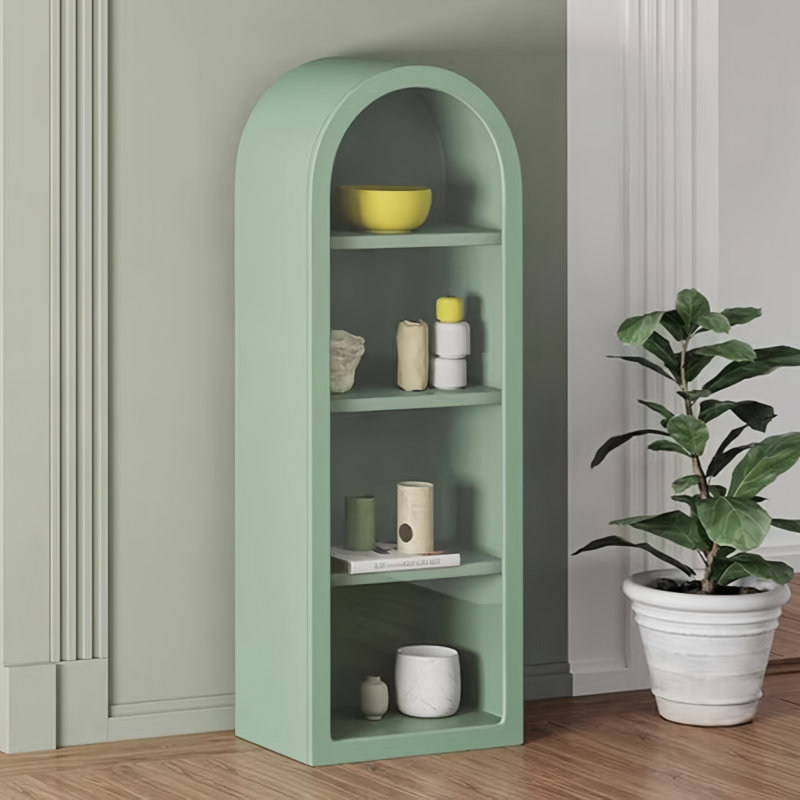 Simple Solid Wood Creative Green Display Cabinet