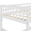 White Twintwin Bunk Bed With Storage - Adds Style To Bedroom And Ladders White, Fits Various Bedrooms